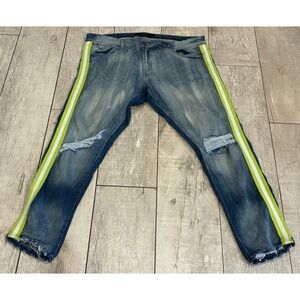 Jordan Craig Legacy Edition Sean Grand Prix Stripe Jean 42x31 Thrashed Grunge‎